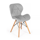 Par 2x Cadeira De Jantar Charles Eames Eiffel Slim Estofada C