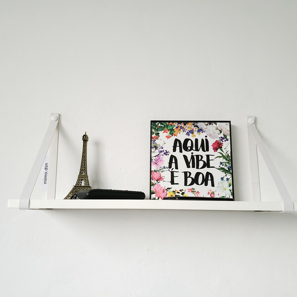 Par Alças 2cm Couro Sint. Para Prateleira + Tampas Couro:bran