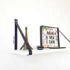 Par Alças 2cm Couro Sint. Para Prateleira Couro:azul Marinho