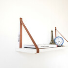 Par Alças 2cm Couro Sint. Para Prateleira Couro:marrom