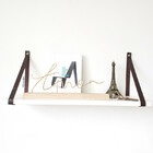 Par Alças 2cm Couro Sint. Para Prateleira Couro:marrom Escuro