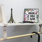 Par Alças 3cm Couro Sint. + Prat. + Cab. Horizontal 1d Couro: