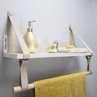 Par Alças 3cm Couro Sint. + Prat. + Cab. Horizontal 1d Couro: