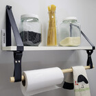 Par Alças 3cm Couro Sint. + Prat. + Cab. Horizontal 1d Couro: