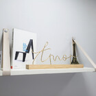 Par Alças 3cm Couro Sint. + Prateleira 60x18 + Tampas 1c Cour