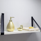 Par Alças 3cm Couro Sint. Azul Mar P/ Prateleira + T. Metal T