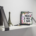 Par Alças 4cm Couro Sint. + Prateleira 60x18 + Tampas 1c Cour