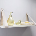 Par Alças 4cm Couro Sint. + Prateleira 60x18 + Tampas 1c Cour