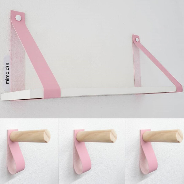 Par Alças 4cm Couro Sint. + Prateleira + 3 Cabideiros 1d Cour