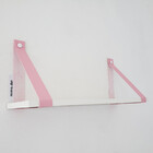 Par Alças 4cm Couro Sint.  Para Prateleira + Tampas 1f Couro: