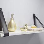 Par Alças 4cm Couro Sint. Para Prateleira + T. Metal 1h Tampa