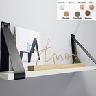 Par Alças 4cm Couro Sint. Para Prateleira + T. Metal 1h Tampa