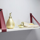 Par Alças 4cm Couro Sint. Para Prateleira + Tampas 1c Couro:v