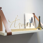 Par Alças 4cm Couro Sint. Para Prateleira + Tampas 1d Couro:m