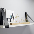 Par Alças 4cm Couro Sint. Para Prateleira + Tampas 1d Couro:p