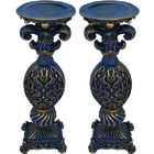 Par Castiçal Flor De Lis Para Vela Ou Bola De Flores 22320 Az