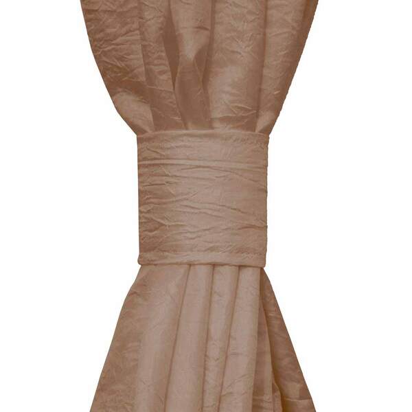 Par De Abraçadeiras De Cortina Cetim Amassadinho - Avelã