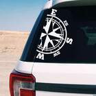 Par De Adesivos Para Carro Aventureiro Bússola -p 24x34cm