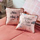 Par De Almofadas Cheias Mamma Amore Rosê 45cm X 45cm - Tecido