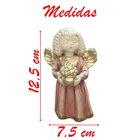 Par De Anjos De Gesso Rosa Estátua Decorativa