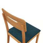 Par De Cadeiras Kappesberg Em Madeira Maciça Lila Boucle Azul