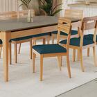 Par De Cadeiras Kappesberg Em Madeira Maciça Lila Boucle Azul