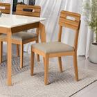 Par De Cadeiras Kappesberg Em Madeira Maciça Lila Linho Fendi