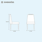 Par De Cadeiras Rubi Em Madeira Maciça E Tecido Veludo Móveis