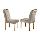 Par De Cadeiras Rubi Em Madeira Maciça E Tecido Veludo Móveis