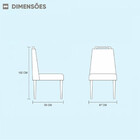 Par De Cadeiras Safira Em Madeira Maciça Móveis Mundial