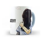 Par De Canecas Greys Anatomy My Person - Interior E Alça Azul