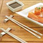 Par De Hashi Em Aço Inox - Premium Full Plan-comida Japonesa