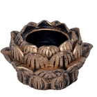 Par De Incensário Castiçal Flor De Lótus 13053 Ouro