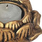 Par De Incensário Castiçal Flor De Lótus 13053 Ouro