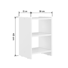 Par De Mesa De Cabeceira Atenas Criado Moderno Minimalista -