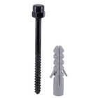 Par de Parafusos para Vaso Sanitário e Bidê Bucha 10 Preto Brilhante Fani