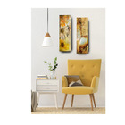 Par De Quadros 20x60  Borboleta/margarida Marrom