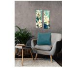 Par De Quadros 20x60  Cerejeira Branca