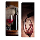 Par De Quadros 20x60  Vinho