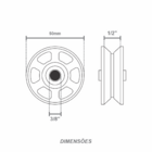 Par De Roldanas Para Portão 50 Mm Cantoneira - Fp