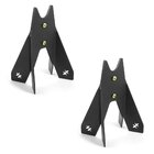 Par De Suporte Barra Peso Academia - Cross-fit - Aço - Preto