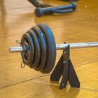 Par De Suporte Barra Peso Academia - Cross-fit - Aço - Preto