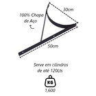 Par De Suporte Cilindro Serpentina Em Chapa De Aço Preto