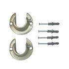 Par De Suporte Flange Aberta Para Cortina Em Alumínio 28mm -