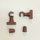 Par De Suporte Para Varão De Cortina 19mm Mogno