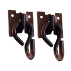 Par Gancho Aço Reforçado P/ Rede Descanso Com Parafuso Bucha