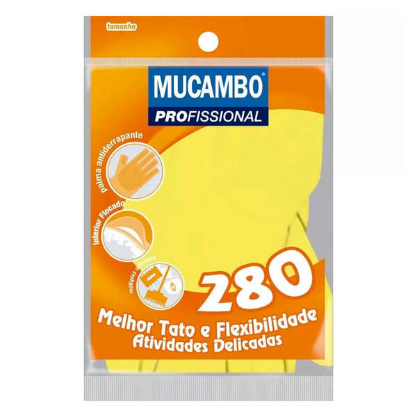 Par Luva Látex Para Limpeza Multiuso Pro 280 Amarelo Tamanho
