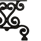 Par Pé De Banco Churrasqueira Em Ferro Fundido 37x38cm