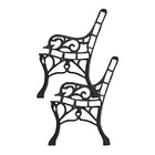 Par Pé De Banco Francês Praça Decoração Ferro Fundido