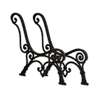 Par Pé De Banco Praça De Jardim Paris Em Ferro Fundido